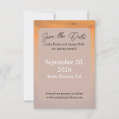 Sunset Beach Save the Date Card | Küstenhochzeit (Vorderseite)