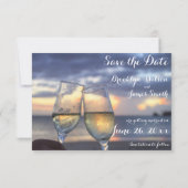 Sunset Beach Save the Date Flachkarten (Rückseite)