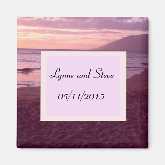 Sunset Beach Save the Date Magnet (Vorne)