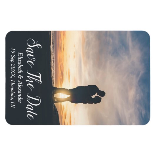 Sunset Beach Save the Date Magnet (Horizontal)