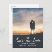 Sunset Beach Save the Date Postkarte (Vorne/Hinten)