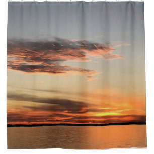 Sunset Beach Sea Water Ocean Sommer Sonnenaufgang Duschvorhang