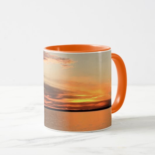 Sunset Beach Sea Water Ocean Sommer Sonnenaufgang Tasse (VorderseiteRechts)