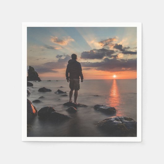 Sunset Beach Standard Cocktail Paper Napkins 32 Serviette (Vorderseite)