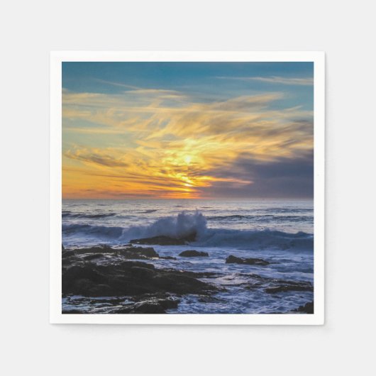 Sunset Beach Standard Cocktail Papier Napkins 33 Serviette (Vorderseite)