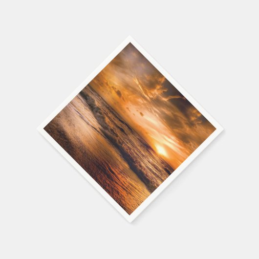 Sunset Beach Standard Cocktail Papier Napkins 45 Serviette (Ecke)