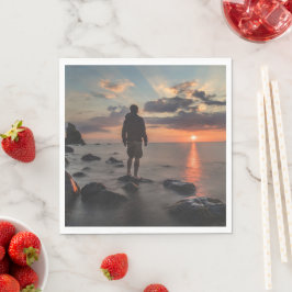 Sunset Beach Standard Luncheon Paper Napkins 32 Serviette