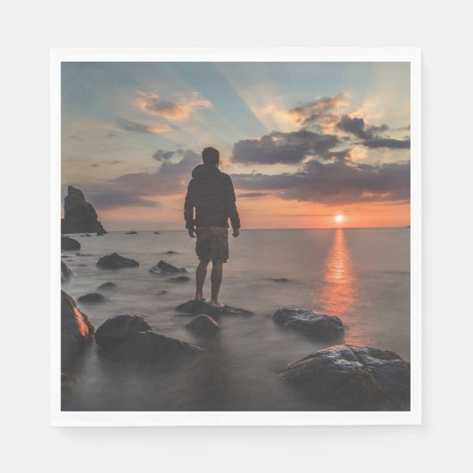 Sunset Beach Standard Luncheon Paper Napkins 32 Serviette (Vorderseite)