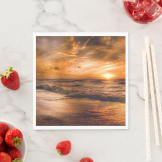 Sunset Beach Standard Luncheon Paper Napkins 45 Serviette