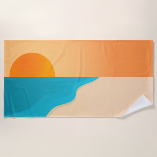 Sunset Beach Strandtuch (Vorderseite)