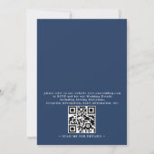 Sunset Beach String Lights QR Code Wedding Einladung (Rückseite)