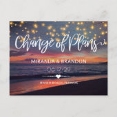 Sunset Beach String Lights Sommerwechsel Postkarte (Vorderseite)
