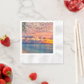 Sunset Beach String Lights Wedding Napkins Serviette (Beispiel)