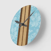 Sunset Beach Surfboard Hawaiian Wall Uhren (Winkel)