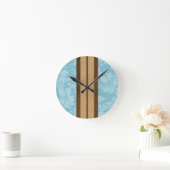 Sunset Beach Surfboard Hawaiian Wall Uhren (Zuhause)