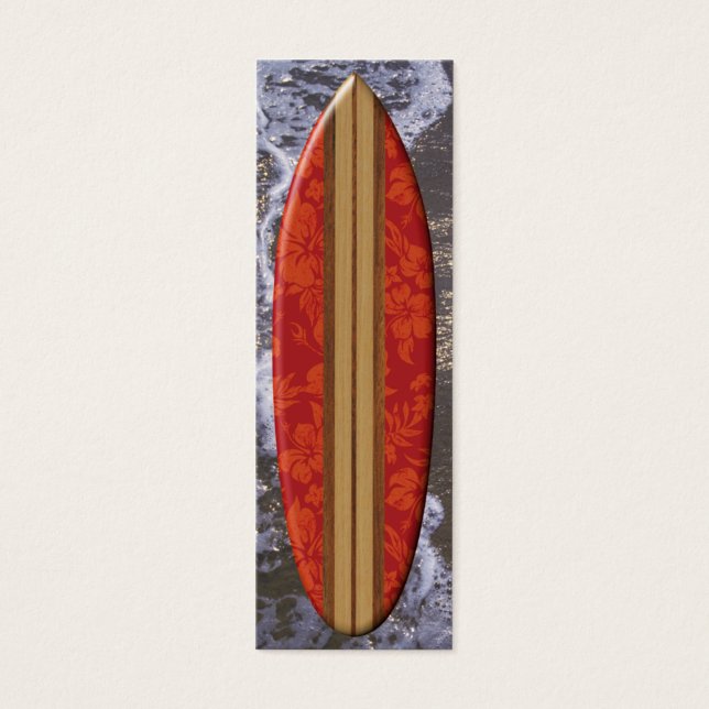 Sunset Beach Surfboard Lesezeichen (Vorderseite)