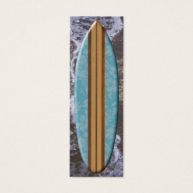 Sunset Beach Surfboard Lesezeichen (Vorderseite)