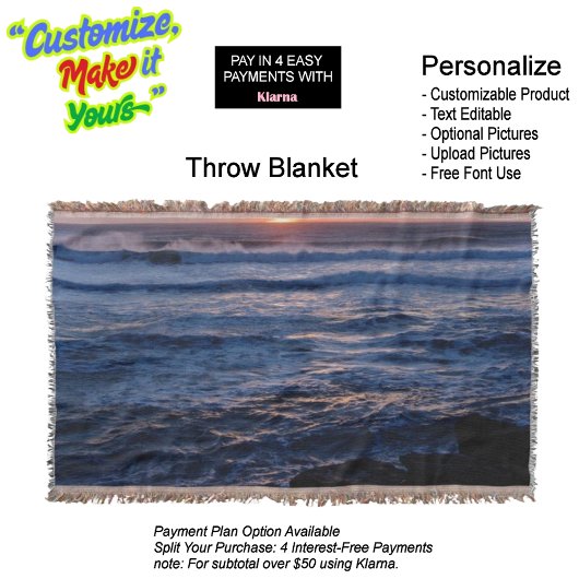 Sunset Beach Throw Blanket 49 Decke
