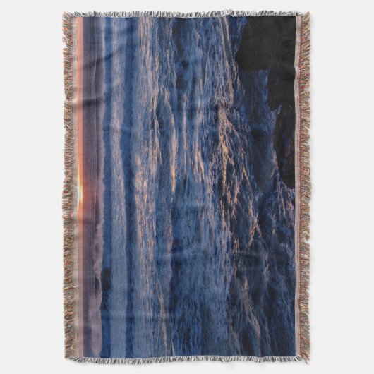 Sunset Beach Throw Blanket 49 Decke (Vorderseite Vertikal)