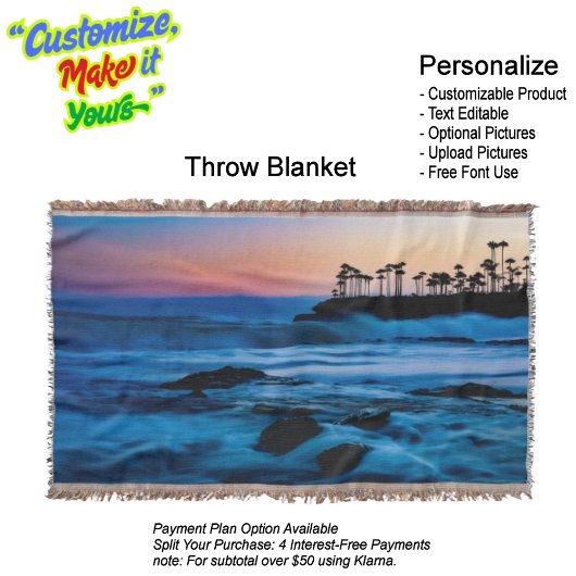Sunset Beach Throw Blanket 4 Decke