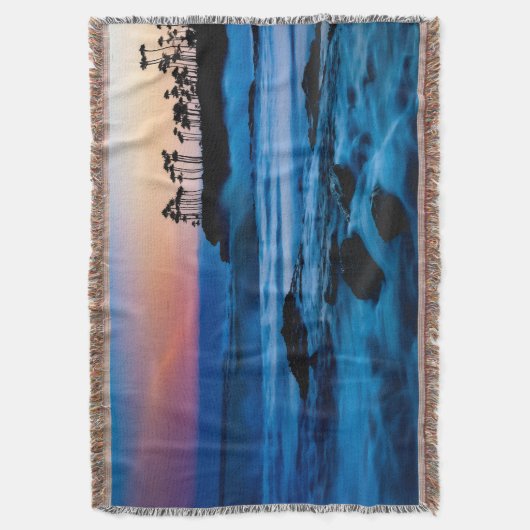 Sunset Beach Throw Blanket 4 Decke (Vorderseite Vertikal)