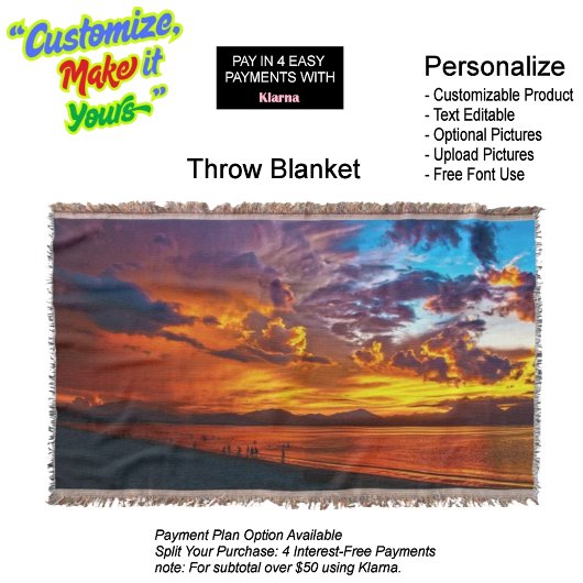 Sunset Beach Throw Blanket 5 Decke