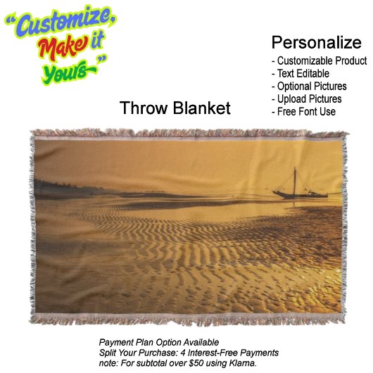 Sunset Beach Throw Blanket 6 Decke