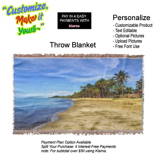 Sunset Beach Throw Blanket 7 Decke
