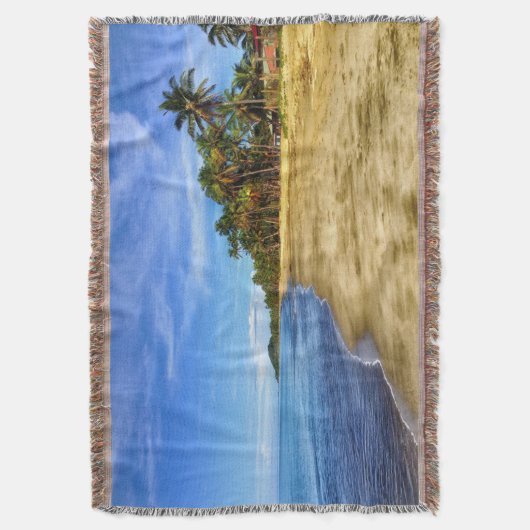 Sunset Beach Throw Blanket 7 Decke (Vorderseite Vertikal)