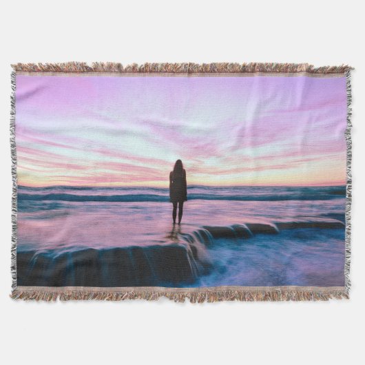 Sunset Beach Throw Blanket 8 Decke (Vorderseite)