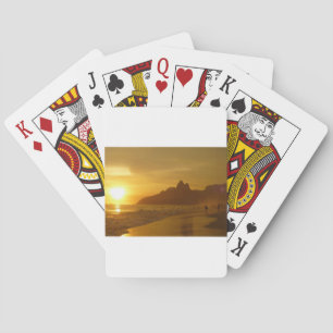 Sunset Beach Tropical Ocean Water Peace Liebe Sand Spielkarten