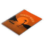 Sunset Beach Tropical Orange Sunset Notizblock (Linke Seite)