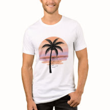 Sunset Beach Vibes – Minimalist Summer T-Shirt