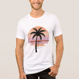 Sunset Beach Vibes – Minimalist Summer T-Shirt Tri-Blend Shirt