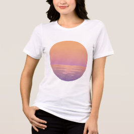 Sunset Beach Vibes – Minimalist Tropical T-Shirt  Tri-Blend Shirt