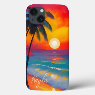 Sunset Beach Vibes Personalisiert iPhone / iPad Ge Case-Mate iPhone Hülle
