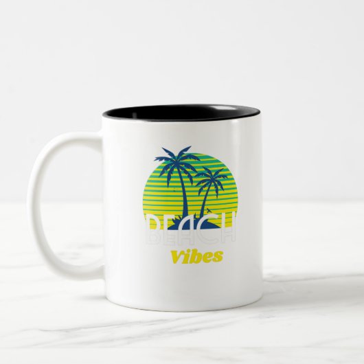 Sunset Beach Vibes Zweifarbige Tasse (Links)