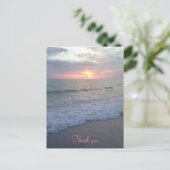 Sunset Beach Vielen Dank Postcard Postkarte (Stehend Vorderseite)