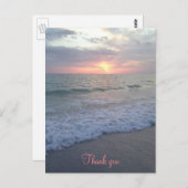 Sunset Beach Vielen Dank Postcard Postkarte (Vorne/Hinten)