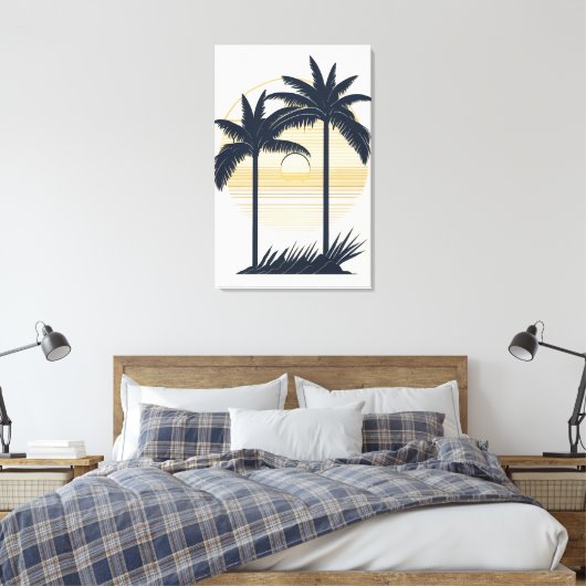 Sunset Beach View Wall Art Leinwanddruck (Insitu (Schlafzimmer))