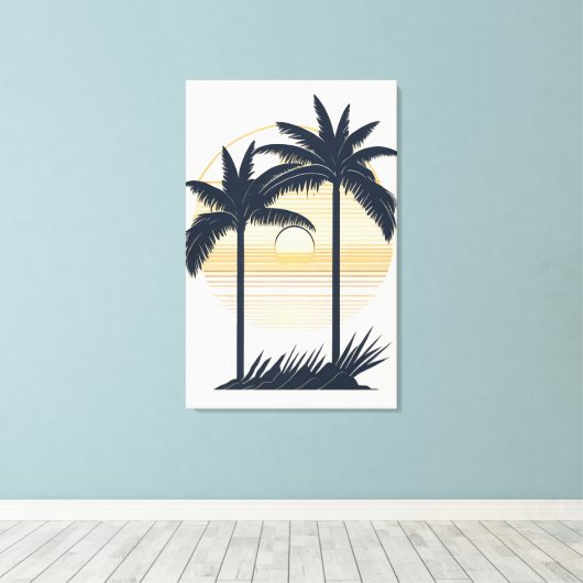 Sunset Beach View Wall Art Leinwanddruck (Insitu (Holzboden))