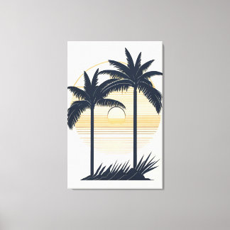 Sunset Beach View Wall Art Leinwanddruck