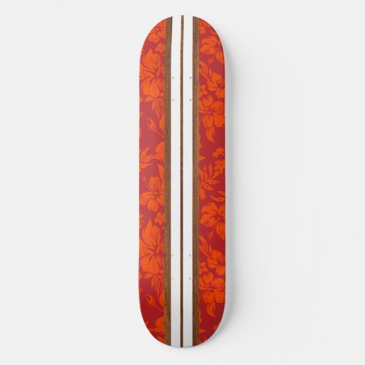 Sunset Beach Vintag Surf Hawaiian Skateboard (Vorderseite)