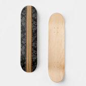 Sunset Beach Vintage Surfbrett Faux Holz Skateboard (Vorderseite)