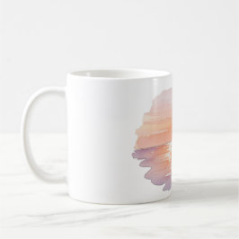 Sunset Beach Waves – Minimalist Hand-Drawn Mug Kaffeetasse
