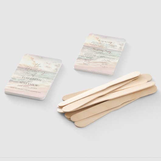 Sunset Beach Wedding  Fächer (Non-assembled)