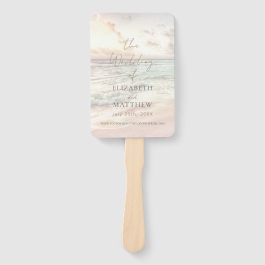 Sunset Beach Wedding  Fächer (Vorderseite)