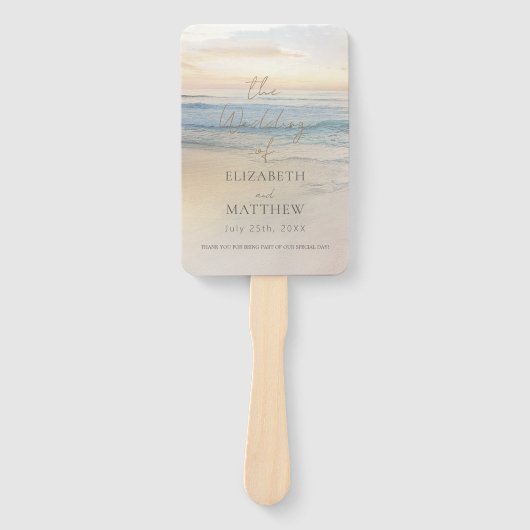 Sunset Beach Wedding  Fächer (Vorderseite)