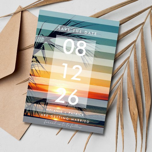 Sunset Beach Wedding Foto Save the Date