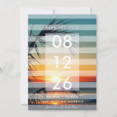 Sunset Beach Wedding Foto Save the Date (Vorderseite)
